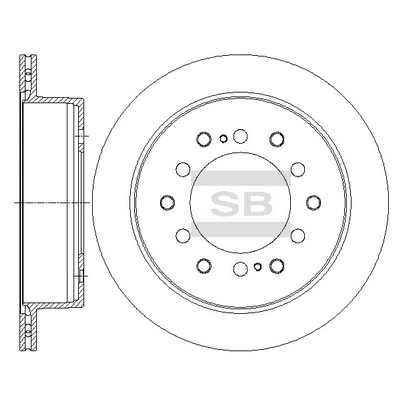 SANGSIN SD4039 — Диск гальмівний TOYOTA GX470(J12), LAND CRUISER 88-96 задн. (вир-во SANGSIN)