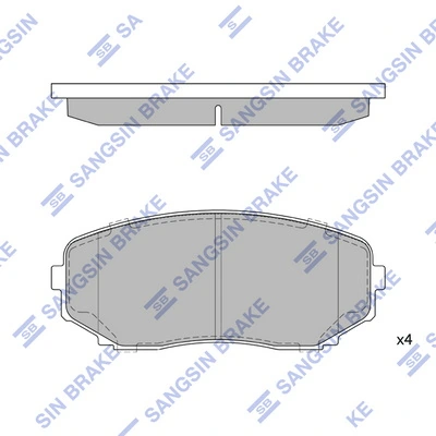 SANGSIN SP1603 — Колодка гальм. диск. MAZDA CX-7 передн. (вир-во SANGSIN)