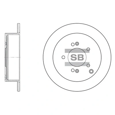 SANGSIN SD1052 — Диск гальмівний HYUNDAI TRAJET XG 00- задн. (вир-во SANGSIN)