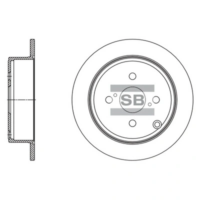 SANGSIN SD4092 — Диск гальмівний TOYOTA COROLLA задн. (вир-во SANGSIN)