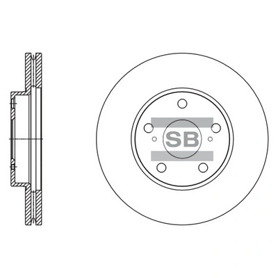 SANGSIN SD4607 — Диск гальмівний TOYOTA AURIS 12 - передн. (вир-во SANGSIN)