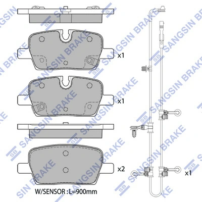 Kit de plaquettes de frein, frein à disque Hi-Q SP2843