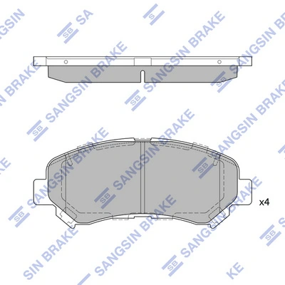 SANGSIN SP1451 — Колодка гальм. диск. NISSAN QASHQAI, TEANA, X-TRAIL 1.5DCI-2.3I 03.10 - передн. (вир-во SANGSIN)