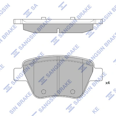 SANGSIN SP2314 — Колодка гальм. диск. AUDI A3 11-13 R (D1456) задн. (вир-во SANGSIN)