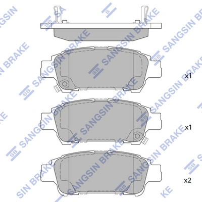 SANGSIN SP1423 — Колодка гальм. диск. TOYOTA AVENSIS VERSO, PREVIA 2.0D-4D 16V 01.02 - задн. (вир-во SANGSIN)