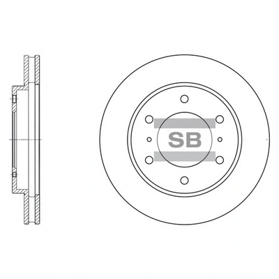 SANGSIN SD4306 — Диск гальмівний MITSUBISHI PAJERO III, IV передн. (вир-во SANGSIN)