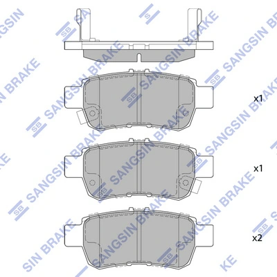 Kit de plaquettes de frein, frein à disque Hi-Q SP1428