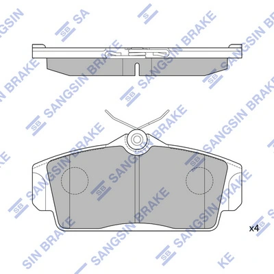 SANGSIN SP1482 — Колодка гальм. диск. NISSAN PRIMERA P11 99-02 передн. (вир-во SANGSIN)