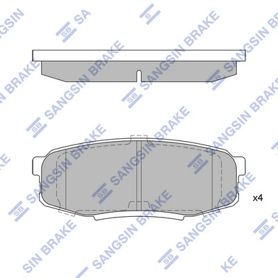 SANGSIN SP1382 — Колодка гальм. диск. TOYOTA LAND CRUISER UZJ200 07- задн. (вир-во SANGSIN)