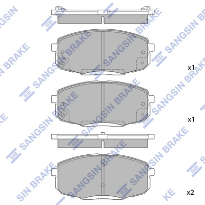 SANGSIN SP1240 — Колодка гальм. диск. HYUNDAI I30, CEED 07 - передн. (вир-во SANGSIN)