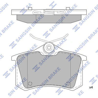 SANGSIN SP1391 — Колодка гальм. диск. SAMSUNG SM3 задн. (вир-во SANGSIN)