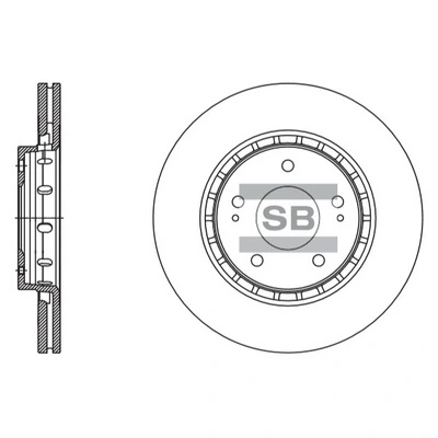 SANGSIN SD4329 — Диск гальмівний MITSUBISHI OUTLANDER передн. (вир-во SANGSIN)