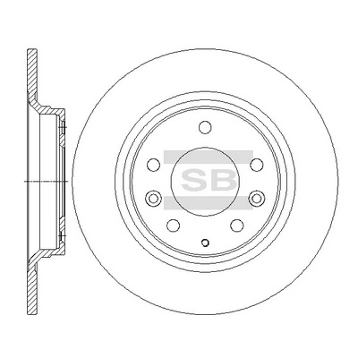 SANGSIN SD4412 — Диск гальмівний MAZDA 626 V STATION WAGON задн. (вир-во SANGSIN)