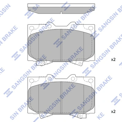 SANGSIN SP1379 — Колодка гальм. диск. TOYOTA LAND CRUISER 05-07 передн. (вир-во SANGSIN)