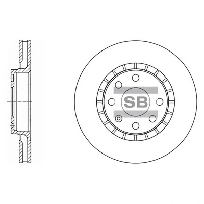 SANGSIN SD3003 — Диск гальмівний DAEWOO ESPERO LANOS(DOHC) R14 передн. (вир-во SANGSIN)