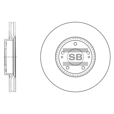 SANGSIN SD1069 — Диск гальмівний HYUNDAI ix35 - 2.0, 2.4 передн. (вир-во SANGSIN)
