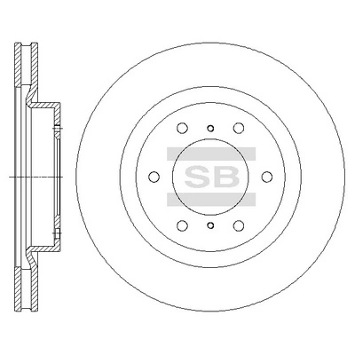 SANGSIN SD4324 — Диск гальмівний MITSUBISHI PAJERO IV передн. (вир-во SANGSIN)