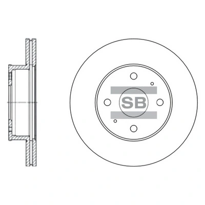 SANGSIN SD1004 — Диск гальмівний HYUNDAI VERNA 99-05 передн. (вир-во SANGSIN)