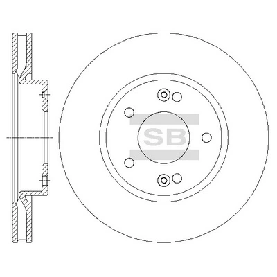 SANGSIN SD1074 — Диск гальмівний HYUNDAI i30 (FD) 1.4, 1.6, 1.6 CRDI передн. (вир-во SANGSIN)