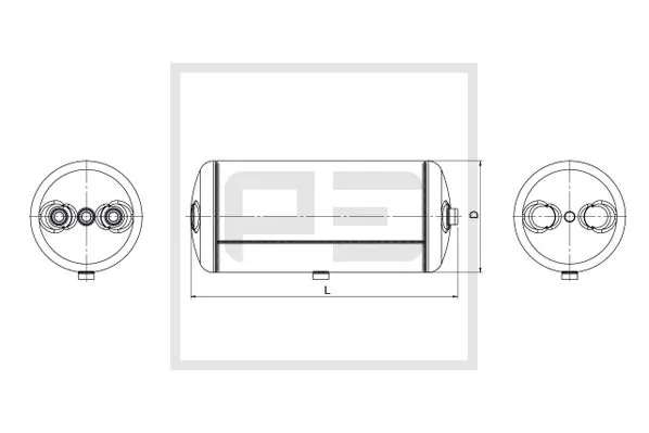 Réservoir d'air, système d'air comprimé PE Automotive 146.513-80A