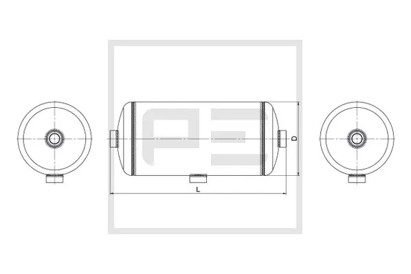 Réservoir d'air, système d'air comprimé PE Automotive 106.506-80A
