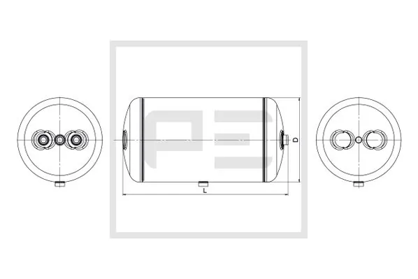 Réservoir d'air, système d'air comprimé PE Automotive 036.368-80A