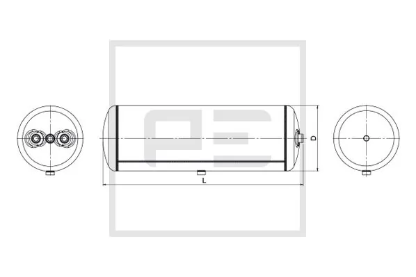 Réservoir d'air, système d'air comprimé PE Automotive 016.371-80A