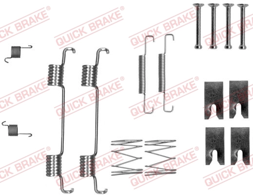 Kit d'accessoires, mâchoires de frein de stationnement QUICK BRAKE 105-0023 Vue produit 1