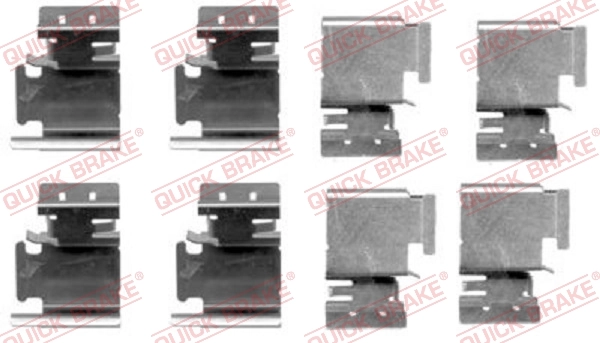 Kit d'accessoires, plaquette de frein à disque Quick Brake