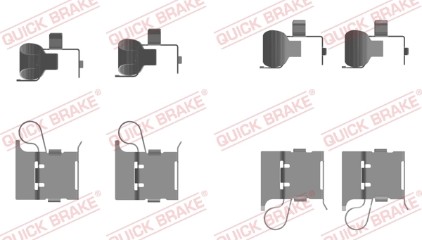 Kit d'accessoires, plaquette de frein à disque Quick Brake