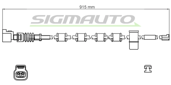 Warning Contact, brake pad wear