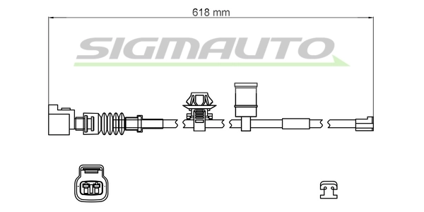 Warning Contact, brake pad wear