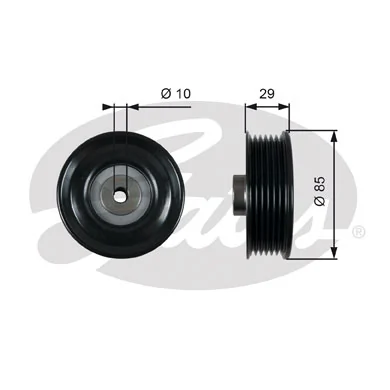Deflection/Guide Pulley, V-ribbed belt