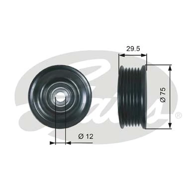 Deflection/Guide Pulley, V-ribbed belt