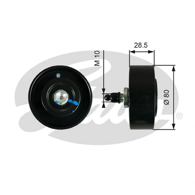 Deflection/Guide Pulley, V-ribbed belt