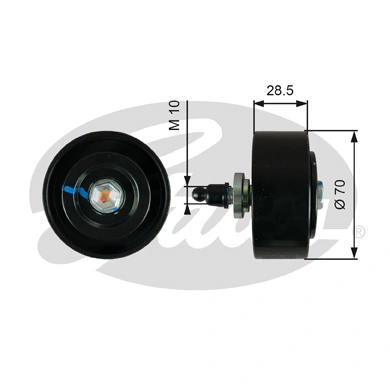 Deflection/Guide Pulley, V-ribbed belt