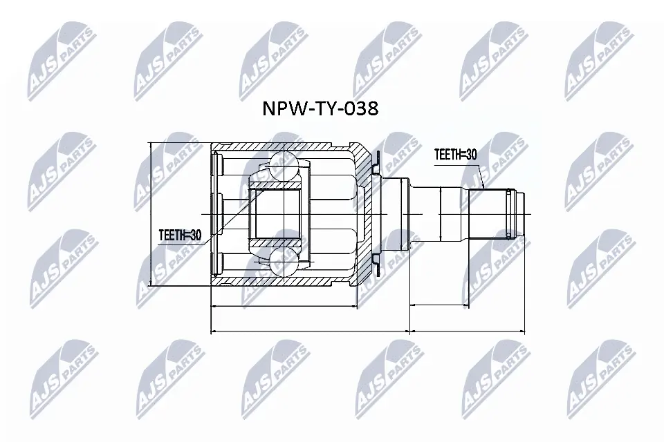 NTY NPW-TY-038 — ШРКШ внутр. TOYOTA LAND CRUISER 100, LEXUS LX (вир-во NTY)