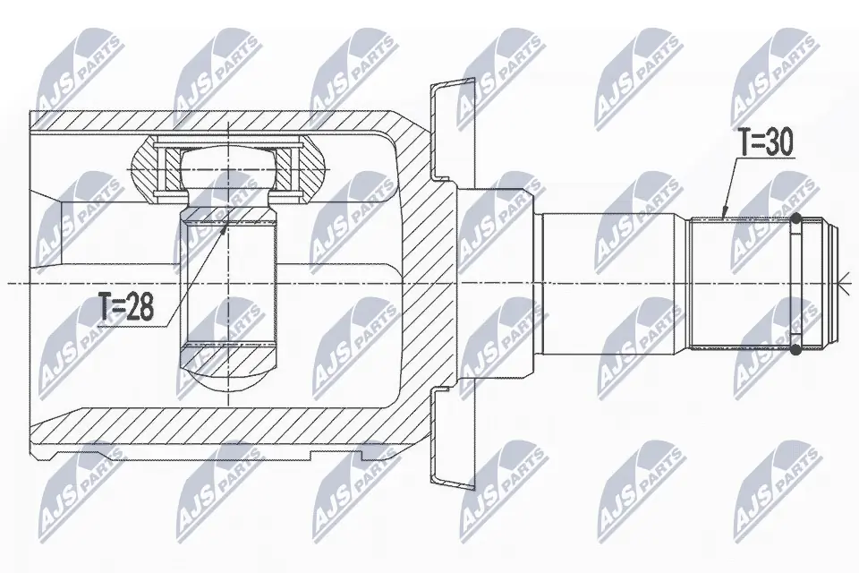 NTY NPW-TY-120 — ШРКШ внутр. TOYOTA HILUX VIII (вир-во NTY)