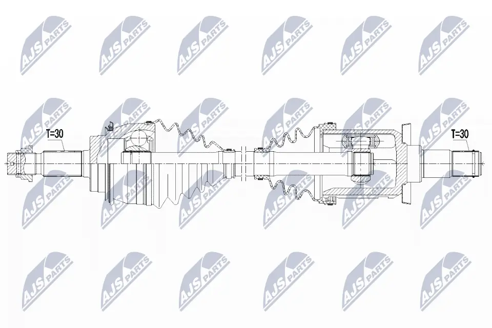 NTY NPW-TY-121 — Приводний вал TOYOTA HILUX VIII Пікап (вир-во NTY)