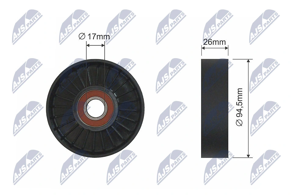 Tensioner Pulley, V-ribbed belt