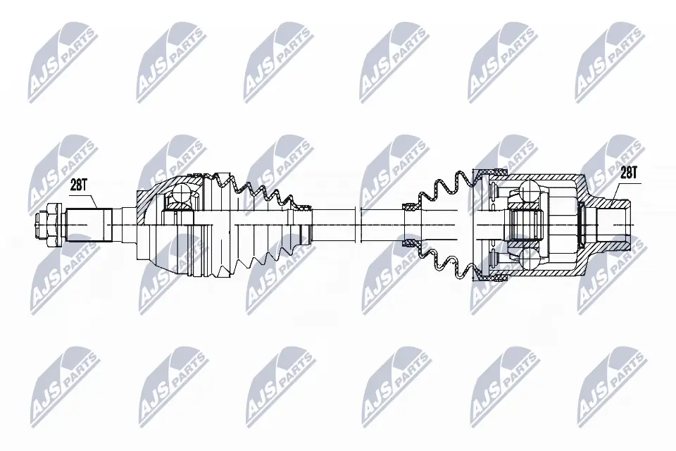 NTY NPW-MZ-052 — Вал приводний правий MAZDA 3, 5 (CR) (вир-во NTY)