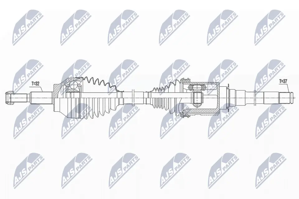 NTY NPW-CH-031 — Приводний вал JEEP GRAND CHEROKEE IV (WK, WK2), DODGE DURANGO (WD) (вир-во NTY)