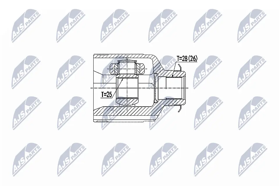 NTY NPW-KA-341 — ШРКШ внутр. HYUNDAI ix35, TUCSON, SONATA V, KIA CARNIVAL, SPORTAGE (вир-во NTY)