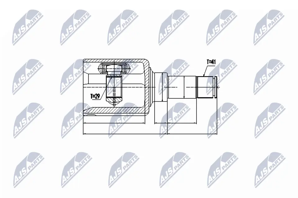 NTY NPW-FR-077 — ШРКШ внутр. лівий FORD TOURNEO CONNECT, TRANSIT CONNECT, TRANSIT V363, TRANSIT CUSTOM (вир-во NTY)