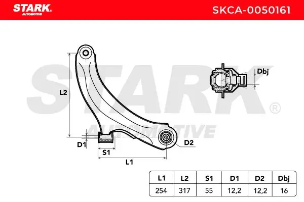Control/Trailing Arm, wheel suspension