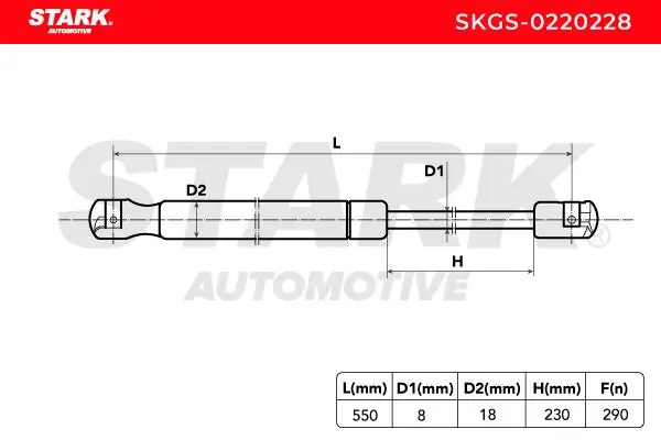 Gas Spring, boot/cargo area