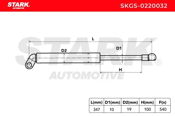 Gas Spring, boot/cargo area
