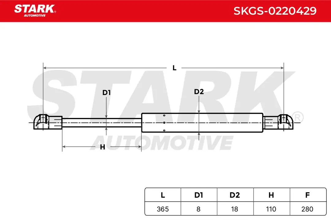 Gas Spring, boot/cargo area