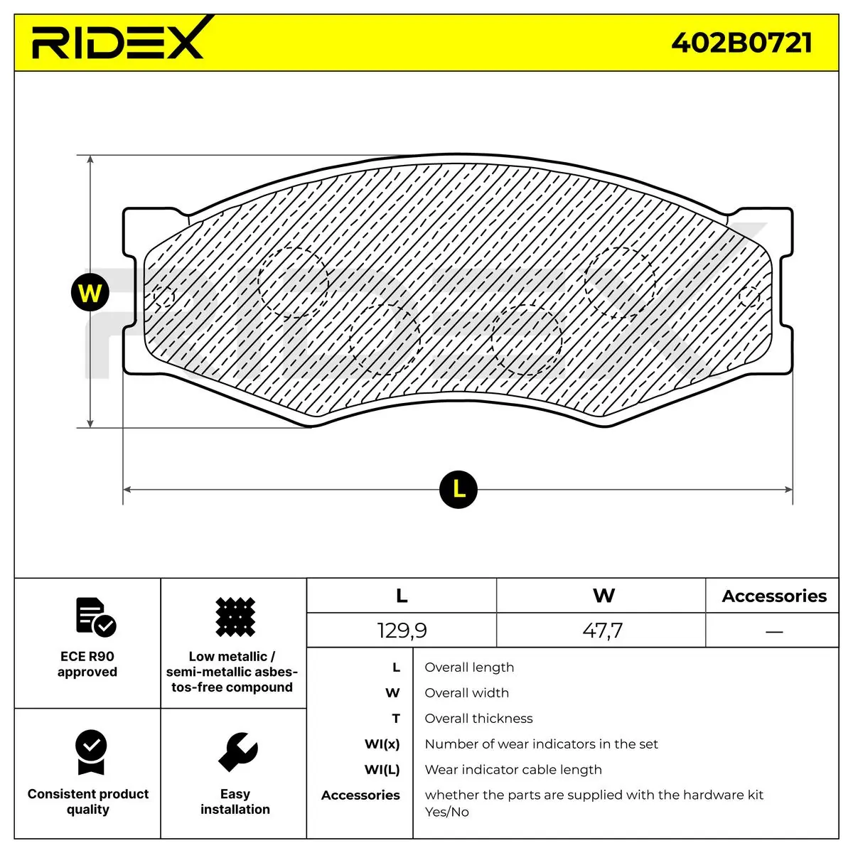 Brake Pad Set, disc brake