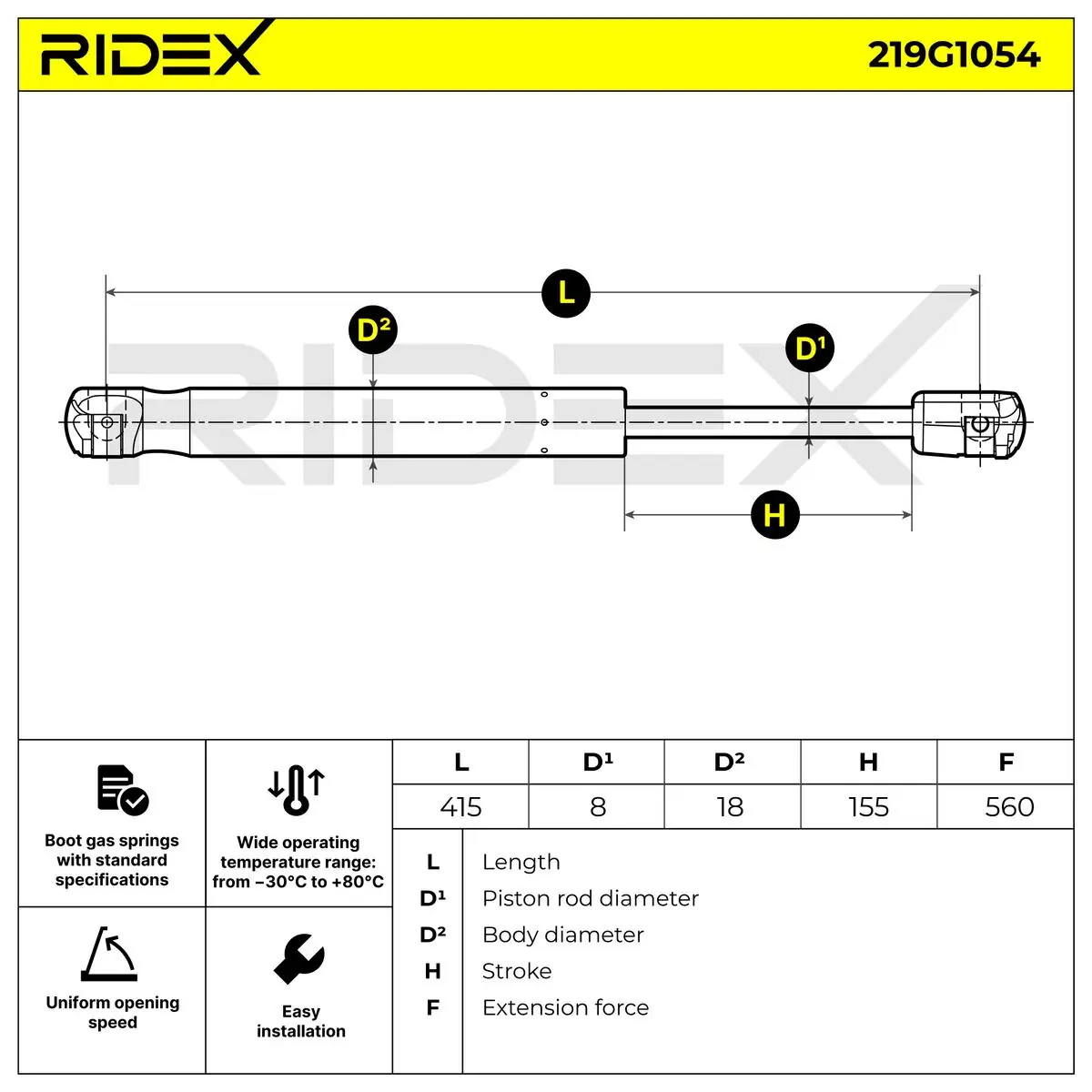 Gas Spring, boot/cargo area